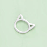 5pcs Cute Cat Pendants for Women's Necklace Stainless Steel Charm Jewelry