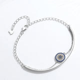 925 Silver Evil Eye Charm Bracelet for Women Girls