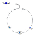925 Silver Zircon Evil Eye Bracelet for Women Girls