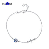 925 Silver Evil Eye Bracelet Zircon Charm Jewelry