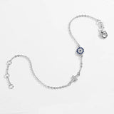 925 Silver Evil Eye Bracelet Zircon Charm Jewelry