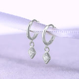 925 Silver Evil Eye Drop Earrings Small Dangle ES15