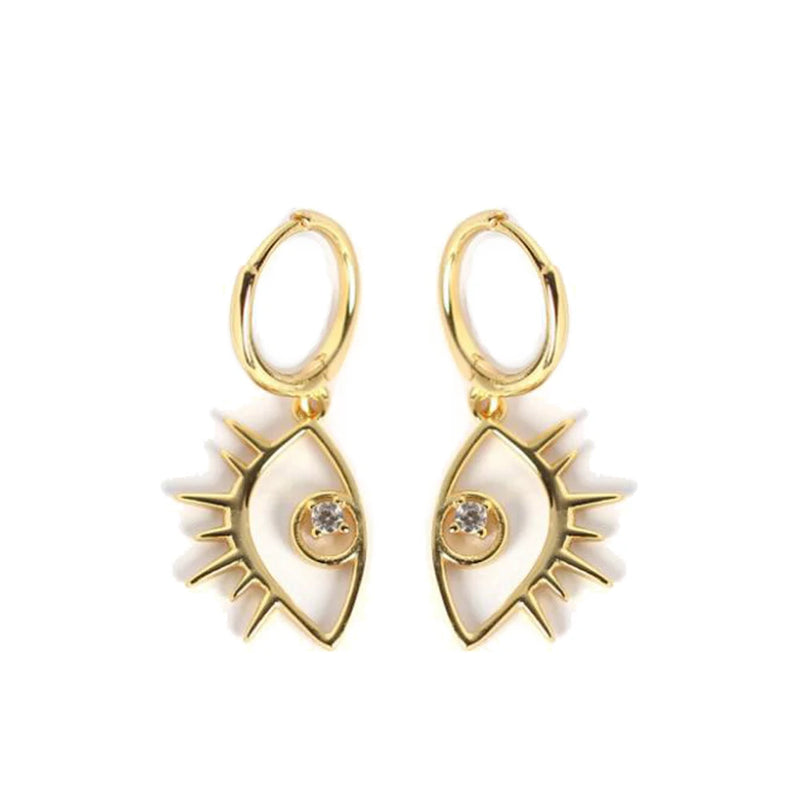 925 Silver Evil Eye Drop Earrings Dangle Jewelry ES38