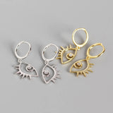925 Silver Evil Eye Drop Earrings Dangle Jewelry ES38