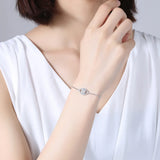 925 Silver Evil Eye Bracelet Zircon Charm Women Girls Fine Jewelry