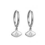 925 Sterling Silver Evil Eye Drop Dangle Earrings Fine Jewelry