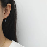 925 Silver Evil Eye Drop Earrings Zircon Dangle Earrings Fine Jewelry