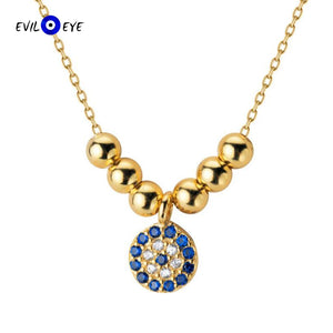 925 Silver Evil Eye Necklace Zircon Pendant for Women Girls