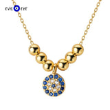 925 Silver Evil Eye Necklace Zircon Pendant for Women Girls