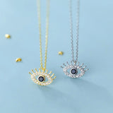 925 Silver Evil Eye Pendant Necklace