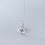 925 Silver Evil Eye Pendant Necklace