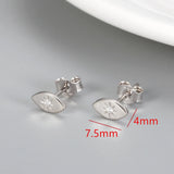 925 Silver Evil Eye Stud Earrings Small Girls Fine Jewelry