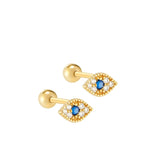 925 Silver Evil Eye Stud Earrings, Small Earrings for Women, ES14