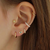925 Silver Evil Eye Stud Earrings, Small Earrings for Women, ES14