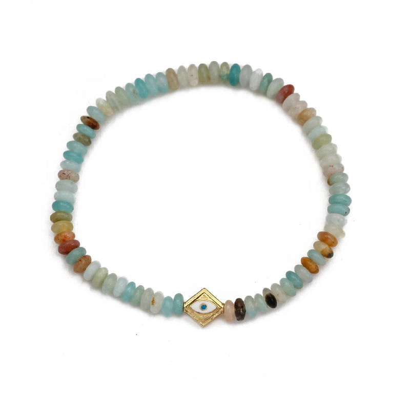 Adjustable Beads Evil Eye Charm Bracelet for Women Girls Men