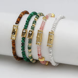 Adjustable Beads Evil Eye Charm Bracelet for Women Girls Men