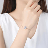 Adjustable S925 Silver Bracelet Evil Eye Charm Jewelry