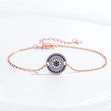 Adjustable S925 Silver Bracelet Evil Eye Charm Jewelry