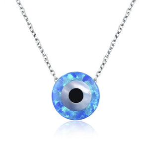 Evil Eye Bead Necklace S925 Sterling Silver Dainty Chain Jewelry