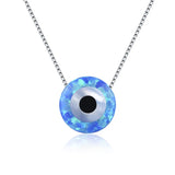 Evil Eye Bead Necklace S925 Sterling Silver Dainty Chain Jewelry