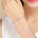 925 Silver Evil Eye Bracelet for Women Girls Fine Jewelry