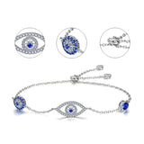 925 Silver Evil Eye Bracelet for Women Girls Fine Jewelry
