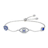 925 Silver Evil Eye Bracelet for Women Girls Fine Jewelry