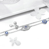 925 Silver Evil Eye Bracelet for Women Girls Fine Jewelry