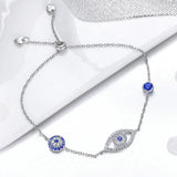 925 Silver Evil Eye Bracelet for Women Girls Fine Jewelry