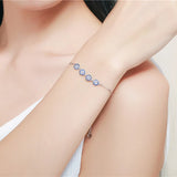 Zircon Bracelet 925 Silver Evil Eye Charm Bracelet for Women