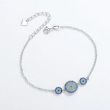 Zircon Evil Eye Bracelet 925 Silver