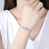 Zircon Evil Eye Bracelet 925 Silver