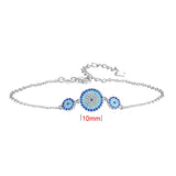 Zircon Evil Eye Bracelet 925 Silver