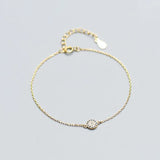Zircon Evil Eye Bracelet 925 Sterling Silver Micro Pave Charm