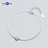 Zircon Evil Eye Bracelet 925 Sterling Silver Micro Pave Charm