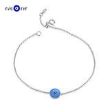 Zircon Evil Eye Charm Bracelet 925 Sterling Silver for Women Girls