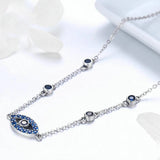 925 Sterling Silver Evil Eye Pendant Necklace for Women Girls