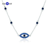 925 Sterling Silver Evil Eye Pendant Necklace for Women Girls