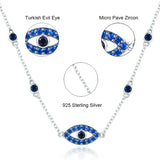 925 Sterling Silver Evil Eye Pendant Necklace for Women Girls