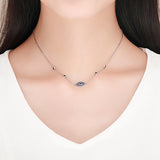 925 Sterling Silver Evil Eye Pendant Necklace for Women Girls