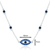 925 Sterling Silver Evil Eye Pendant Necklace for Women Girls