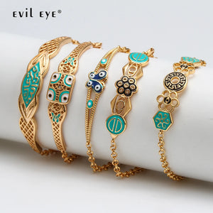 Vintage Evil Eye Charm Bracelet Adjustable Jewelry BE246