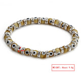 Colorful Glass Evil Eye Bead Bracelet Adjustable Beaded Jewelry