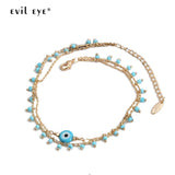Evil Eye Bracelet with Tassel Adjustable Jewelry for Women Girls