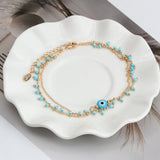 Evil Eye Bracelet with Tassel Adjustable Jewelry for Women Girls