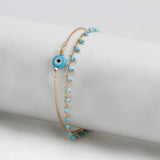 Evil Eye Bracelet with Tassel Adjustable Jewelry for Women Girls
