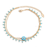 Evil Eye Bracelet with Tassel Adjustable Jewelry for Women Girls