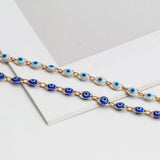 Evil Eye Copper Chain Choker Necklace for Women Men