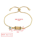 Copper Round Zircon Evil Eye Bracelet BE791