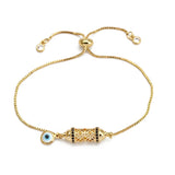 Copper Round Zircon Evil Eye Bracelet BE791